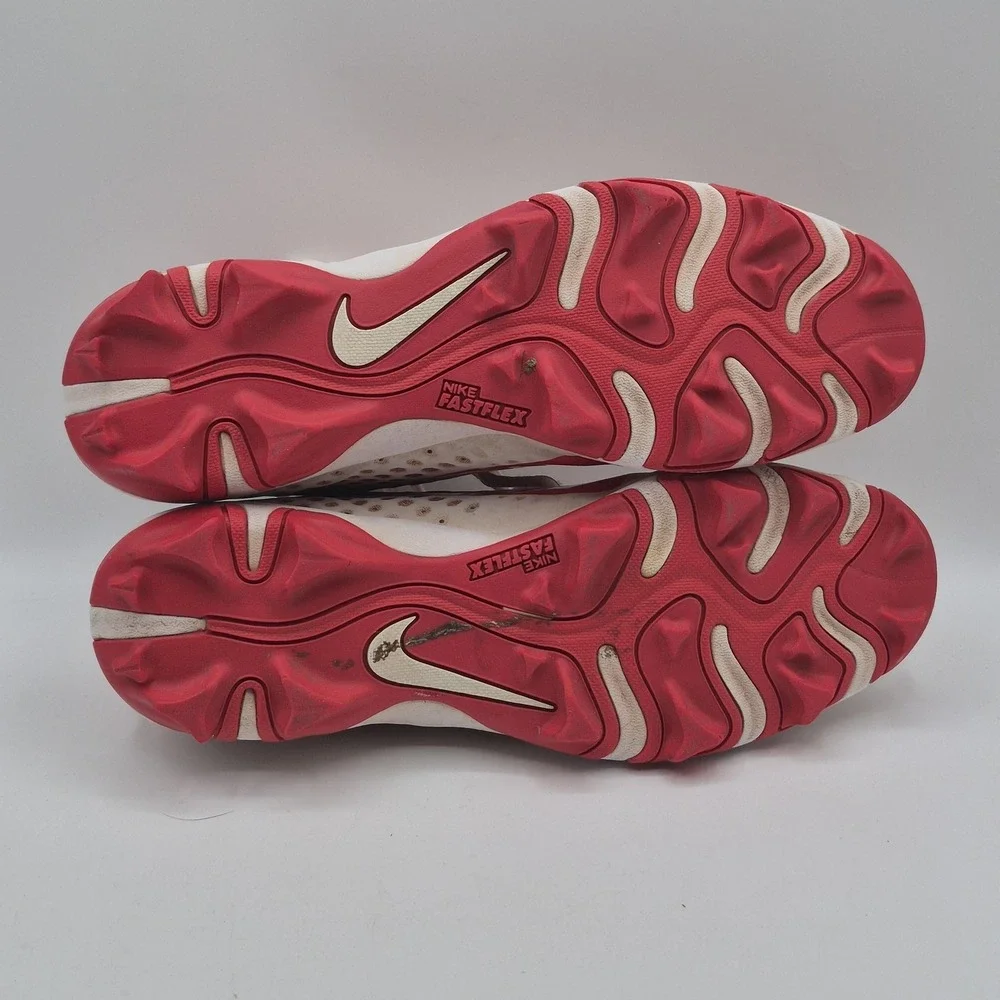 Nike Vapor‎ Fastflex Football Cleats Shoes Mens Size 10 White Red A07945-116